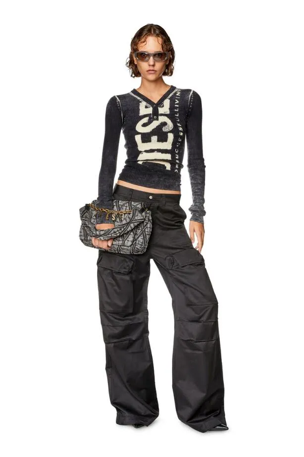 Diesel Pmalvarosanew Black Women Pants and Shorts