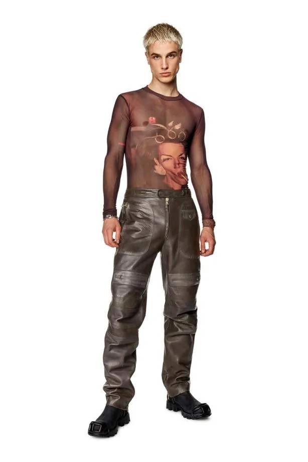 Diesel Prtsielarlong Violet MenWomen TShirts and Polos