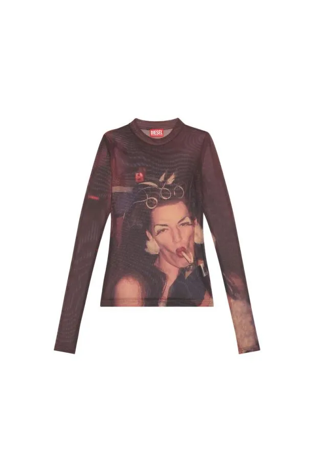 Diesel Prtsielarlong Violet MenWomen TShirts and Polos