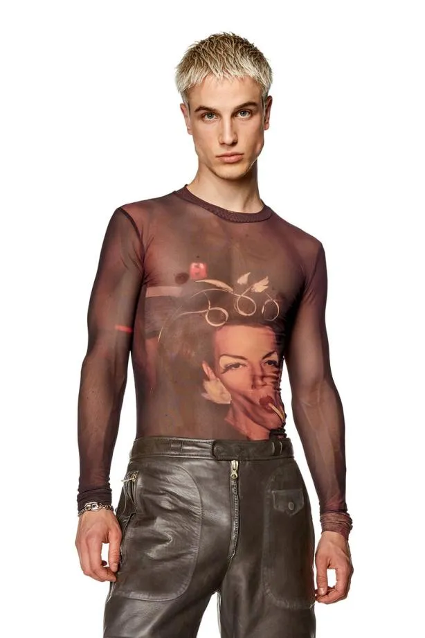 Diesel Prtsielarlong Violet MenWomen TShirts and Polos