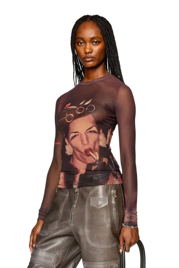 Diesel Prtsielarlong Violet MenWomen TShirts and Polos