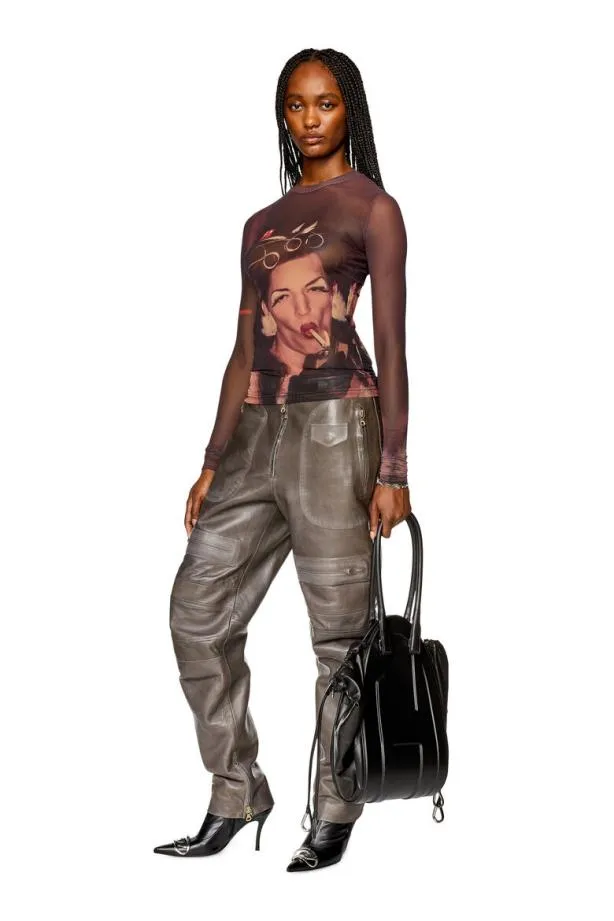 Diesel Prtsielarlong Violet MenWomen TShirts and Polos