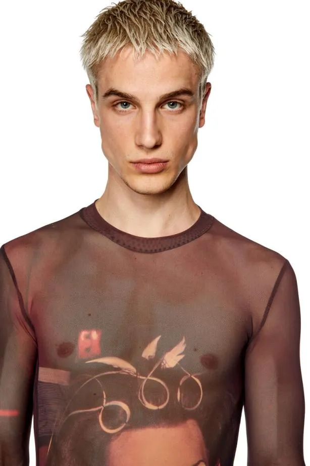 Diesel Prtsielarlong Violet MenWomen TShirts and Polos