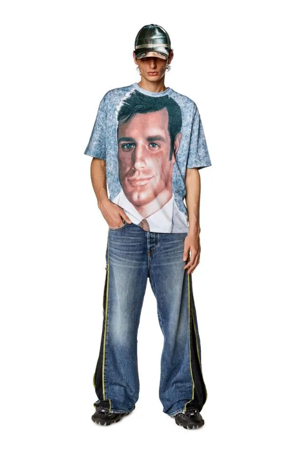 Diesel Prtwash23 Azure MenWomen TShirts and Polos