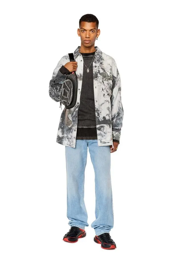 Diesel Sdewnycmf Grey Men Shirts