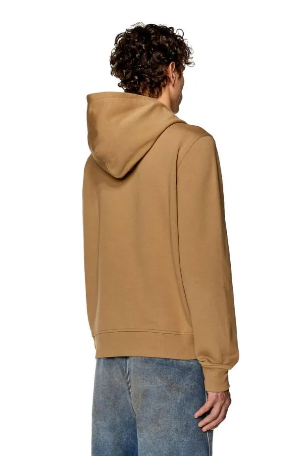 Diesel Sginnhoodd Light Brown Men Sweatshirts and Hoodies