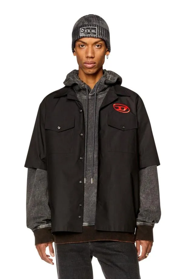 Diesel Smac22b Black Men Shirts