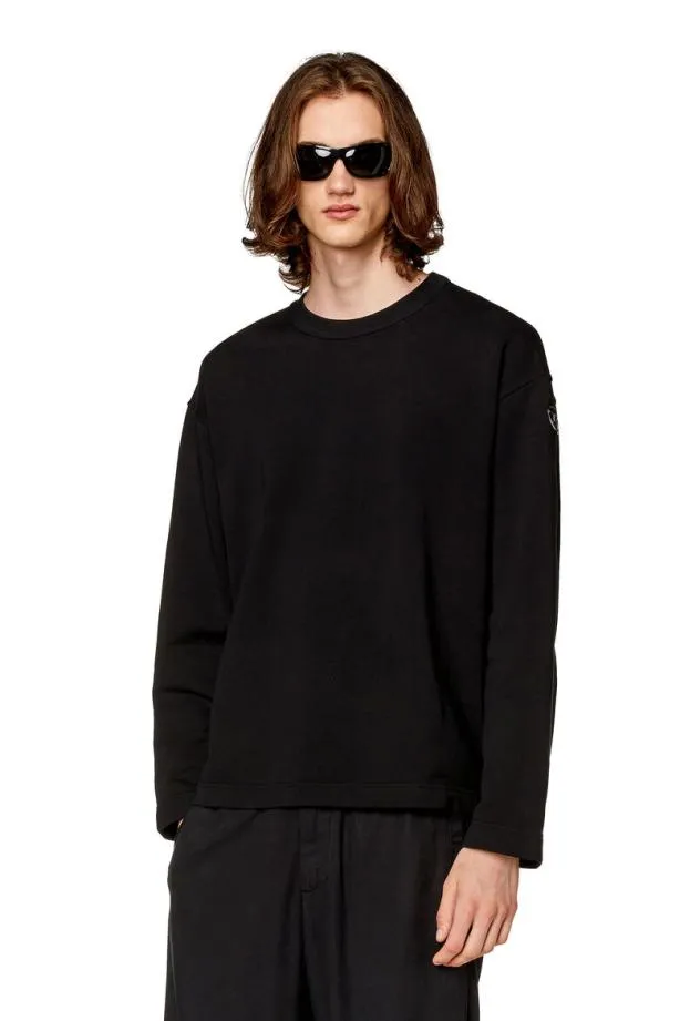 Diesel Smacsisod Black Men Sweatshirts and Hoodies