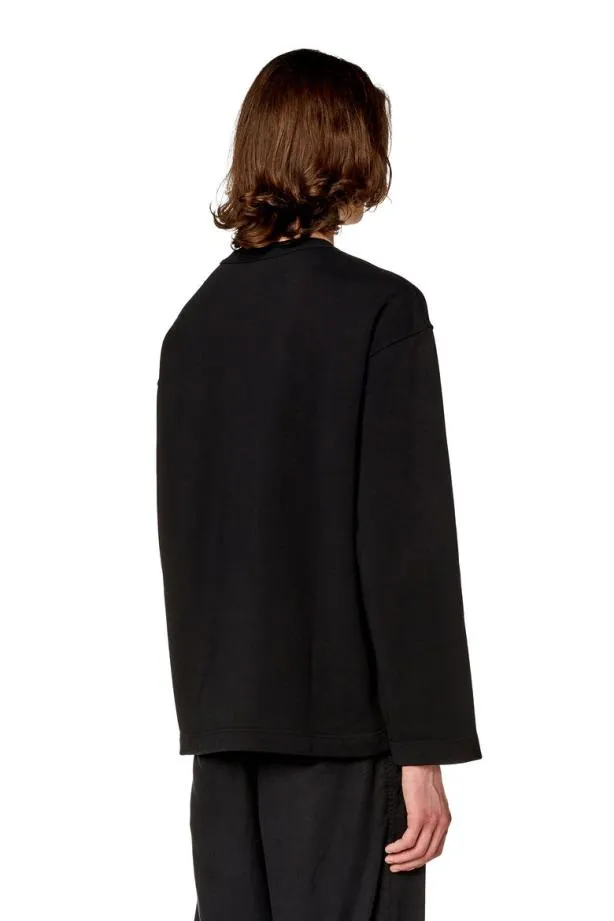 Diesel Smacsisod Black Men Sweatshirts and Hoodies