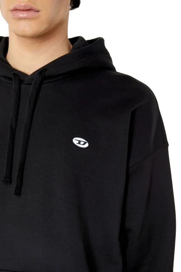 Diesel Srobhooddovalpj Black Men Sweatshirts and Hoodies