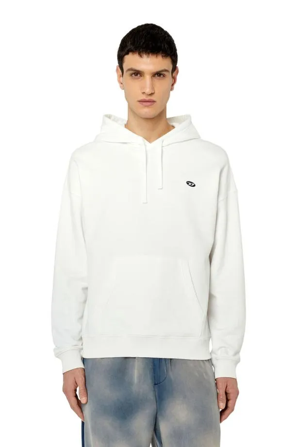 Diesel Srobhooddovalpj White Men Sweatshirts and Hoodies