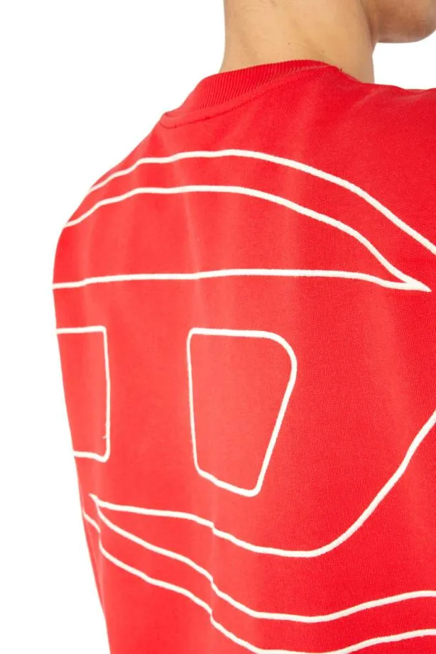 Diesel Srobmegoval Red Men Sweatshirts and Hoodies