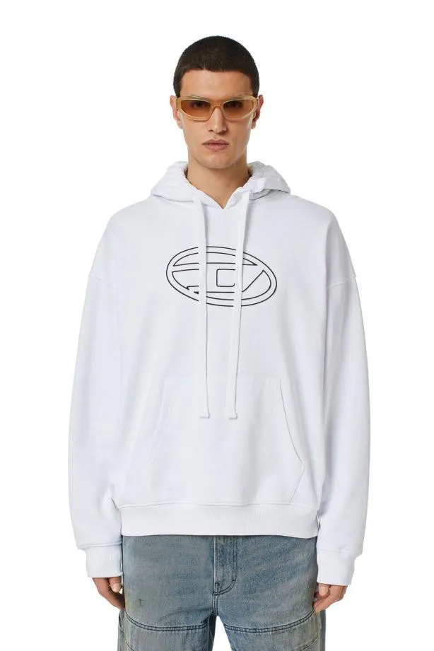 Diesel Summerbigoval White Men Sweatshirts and Hoodies