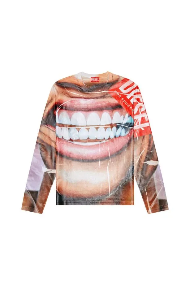 Diesel Tnibels Beigewhite Men TShirts and Polos