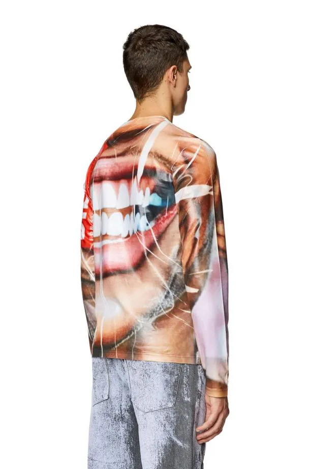 Diesel Tnibels Beigewhite Men TShirts and Polos