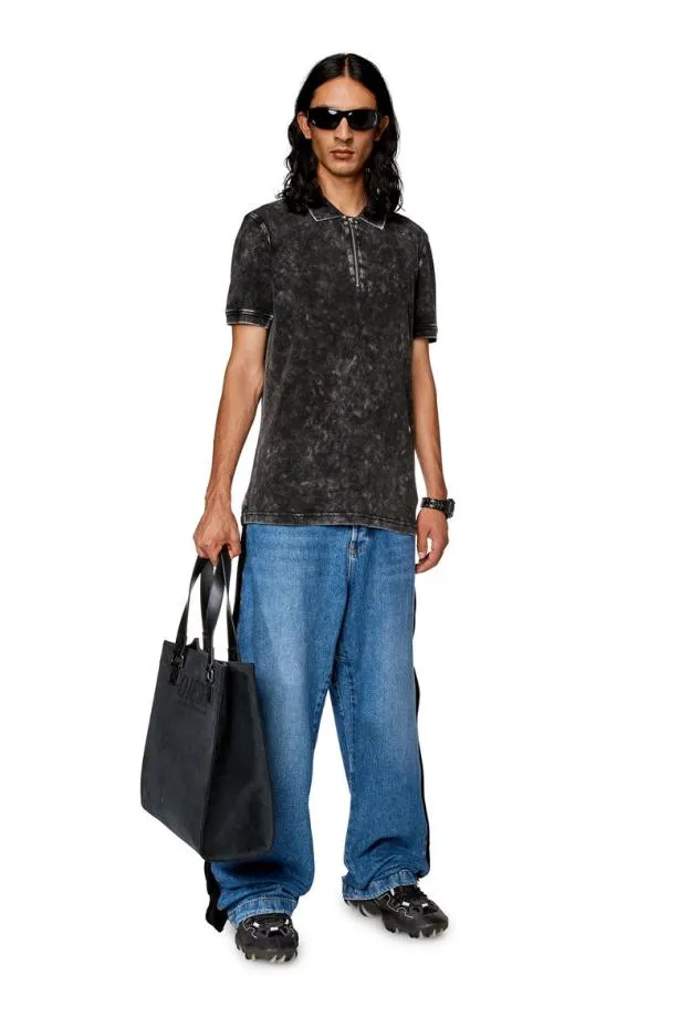 Diesel Tsmithzip Black Men TShirts and Polos