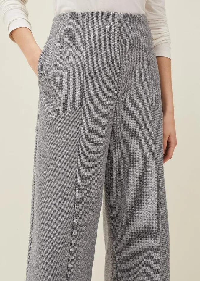 Diza Herringbone Culottes Grey Women Phase Eight Trousers