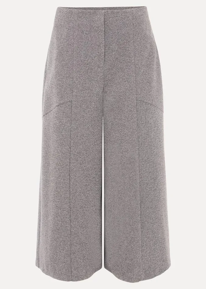 Diza Herringbone Culottes Grey Women Phase Eight Trousers