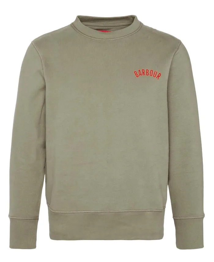 Dragon CrewNeck Sweatshirt Olive Men Barbour Hoodies and Sweatshirts