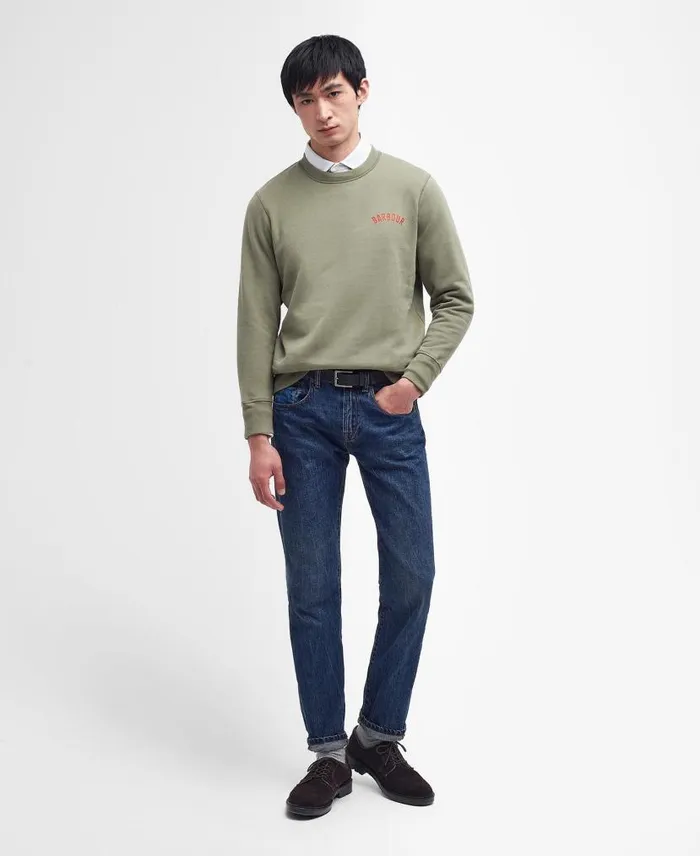 Dragon CrewNeck Sweatshirt Olive Men Barbour Hoodies and Sweatshirts