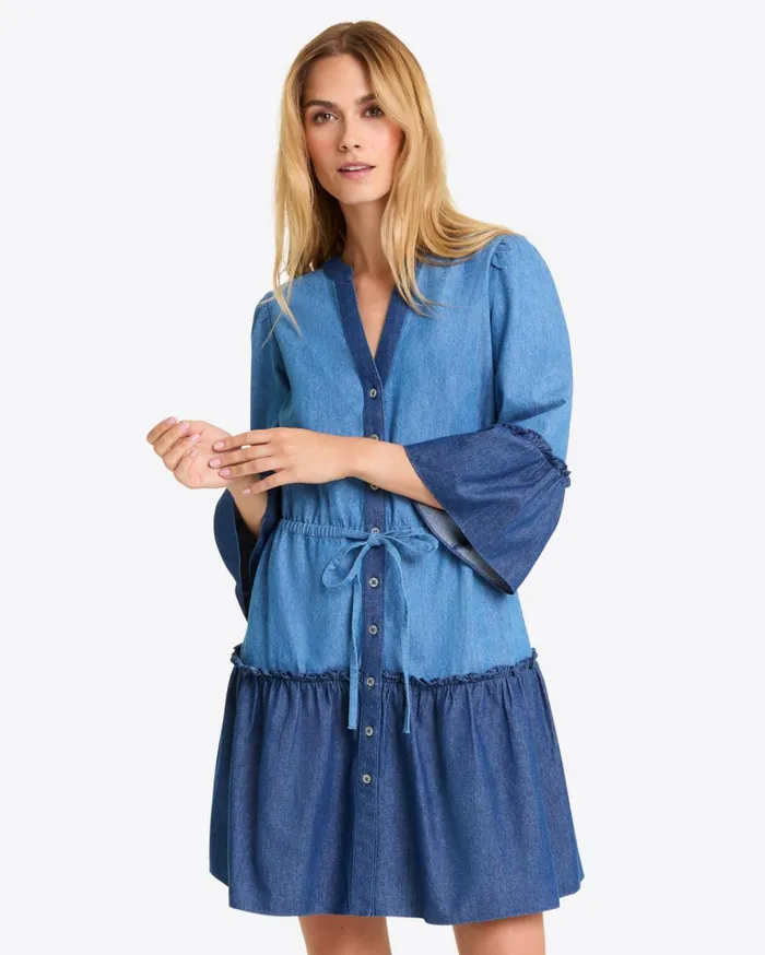 Draper James Avery Shirtdress In Chambray Women Dresses