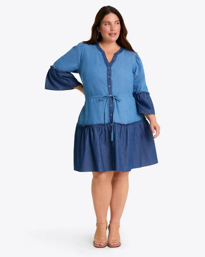 Draper James Avery Shirtdress In Chambray Women Dresses