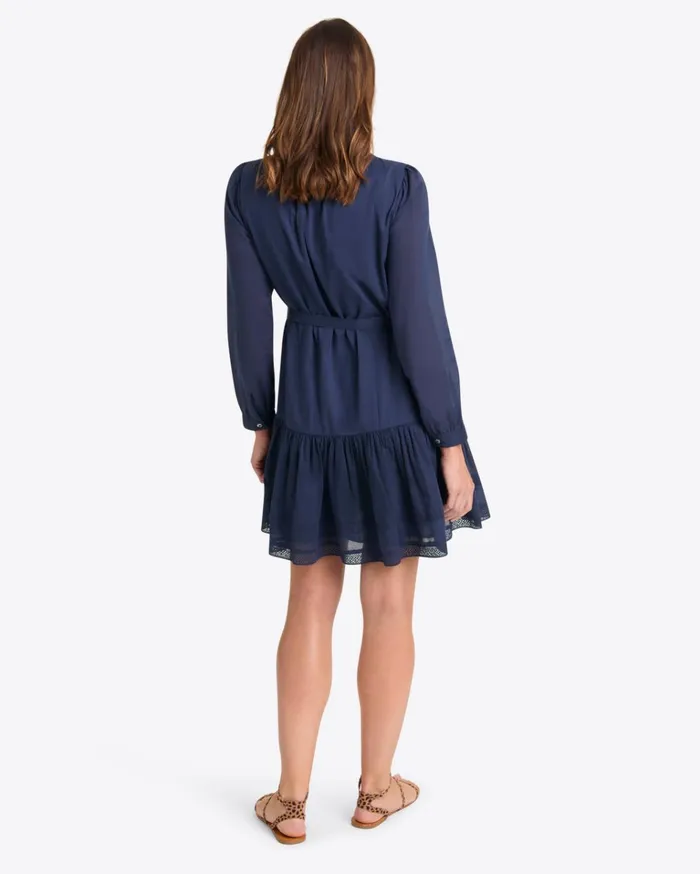 Draper James Elizabeth Mini Dress In Embroidered Stripe Women Dresses