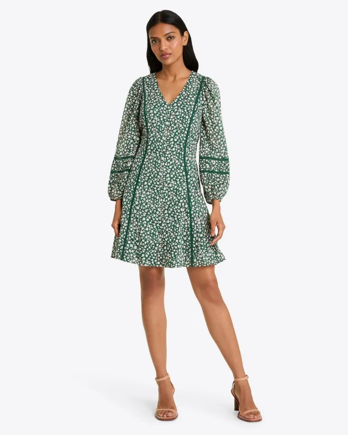 Draper James Gwen LongSleeve Dress In Gauzy Cotton Women Dresses