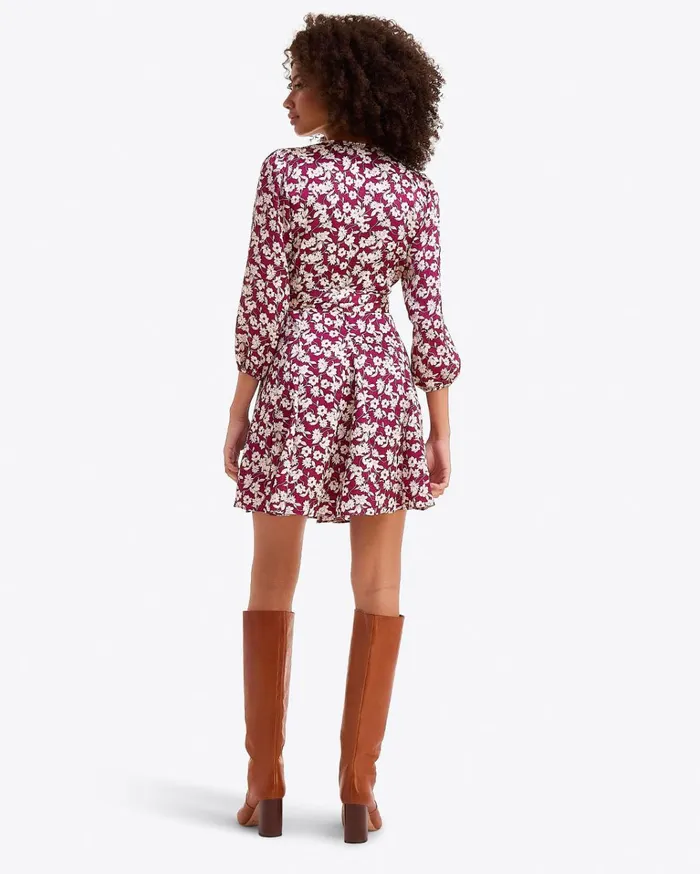 Draper James Jordan LongSleeve Wrap Dress In Hammered Satin Women Dresses