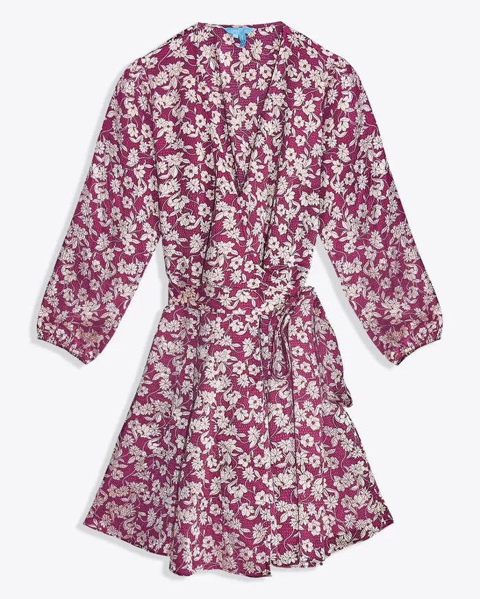 Draper James Jordan LongSleeve Wrap Dress In Hammered Satin Women Dresses