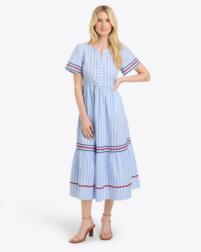 Draper James Katherine Midi Dress In Crisp Cotton Women Dresses