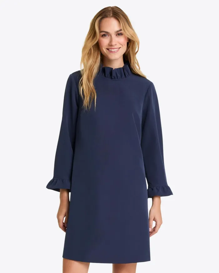 Draper James Lindsay Shift Mini Dress In Crepe Women Dresses