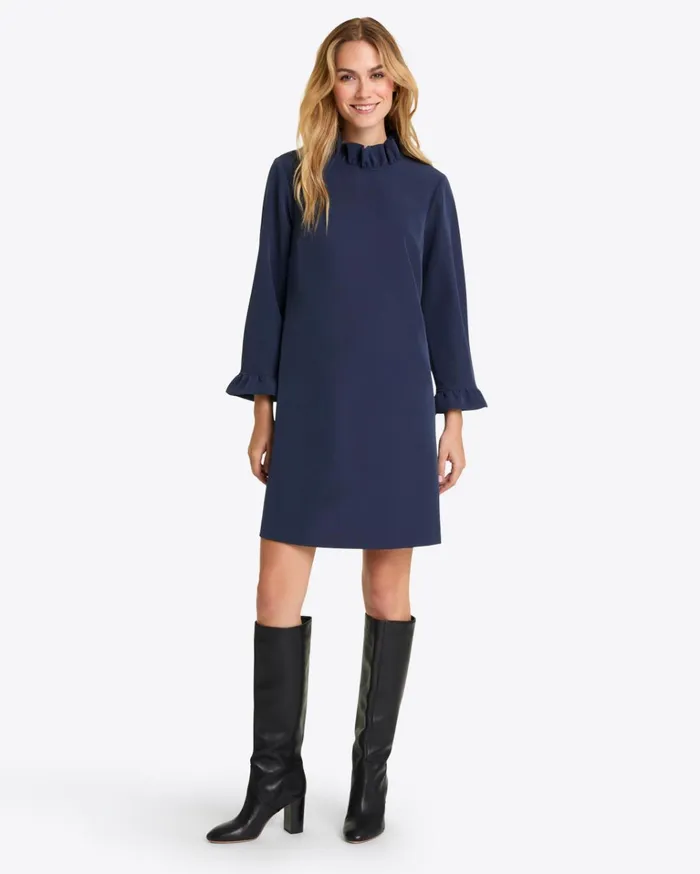 Draper James Lindsay Shift Mini Dress In Crepe Women Dresses