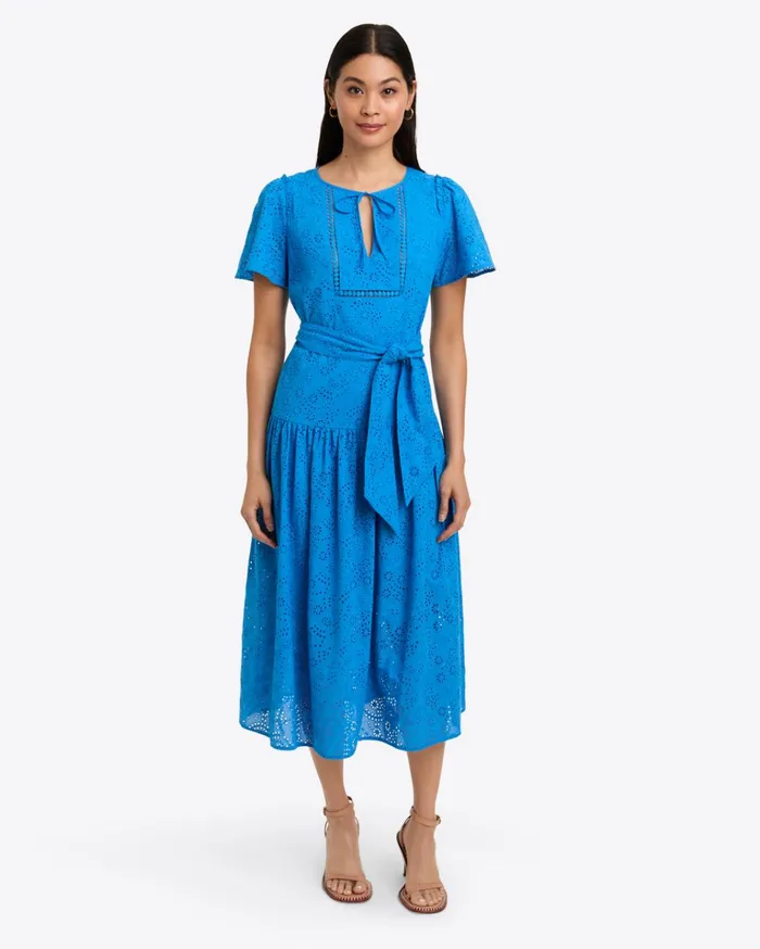 Draper James Mia Midi Dress In Eyelet Women Dresses