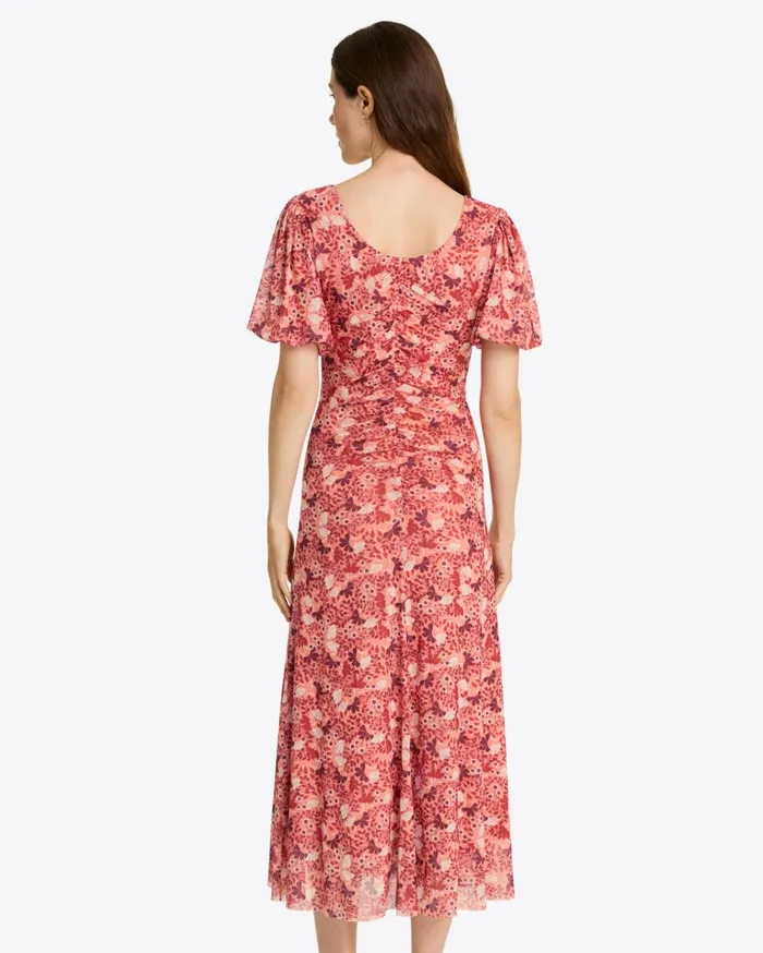 Draper James Mindy Midi Dress In Stretch Mesh Women Dresses