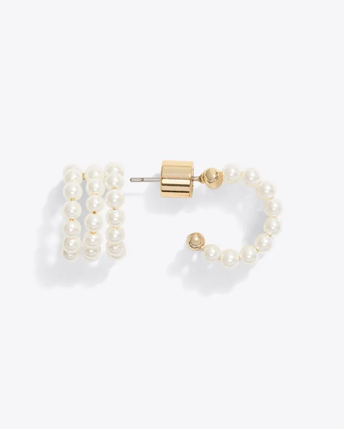 Draper James Pearl Huggie Women Jewelry