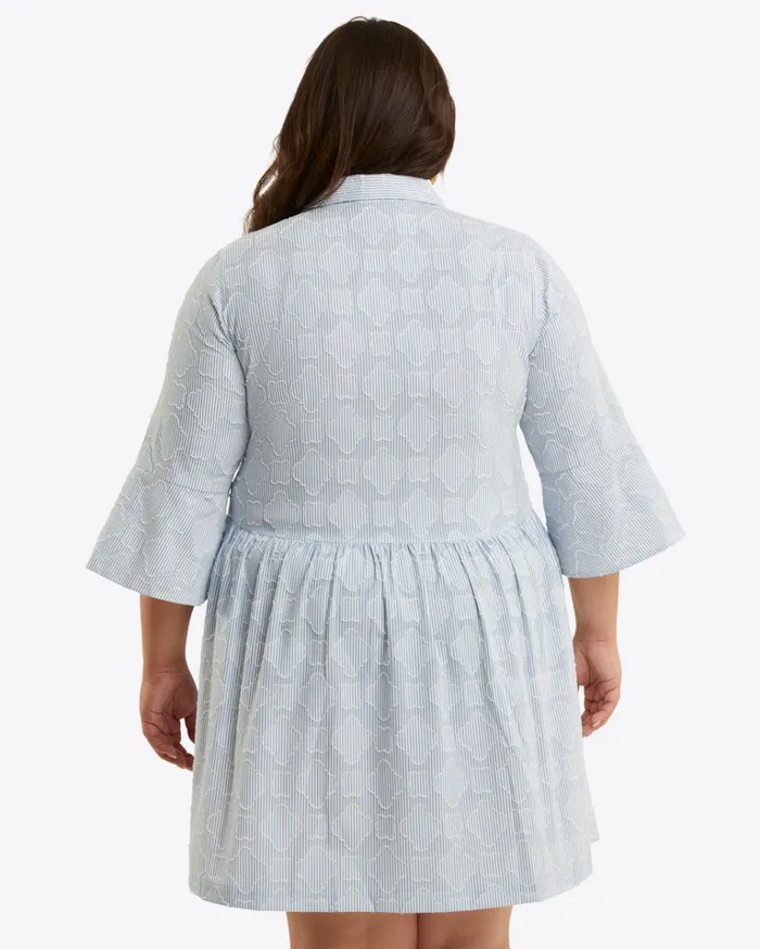 Draper James Sheena Shirtdress In Textured Stripe Women Dresses
