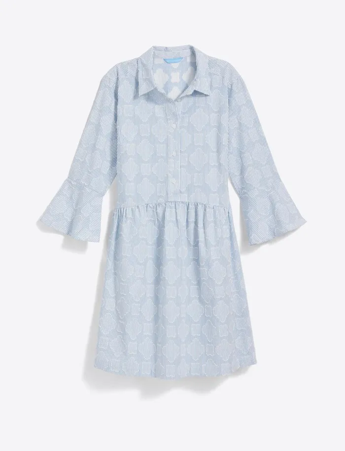 Draper James Sheena Shirtdress In Textured Stripe Women Dresses