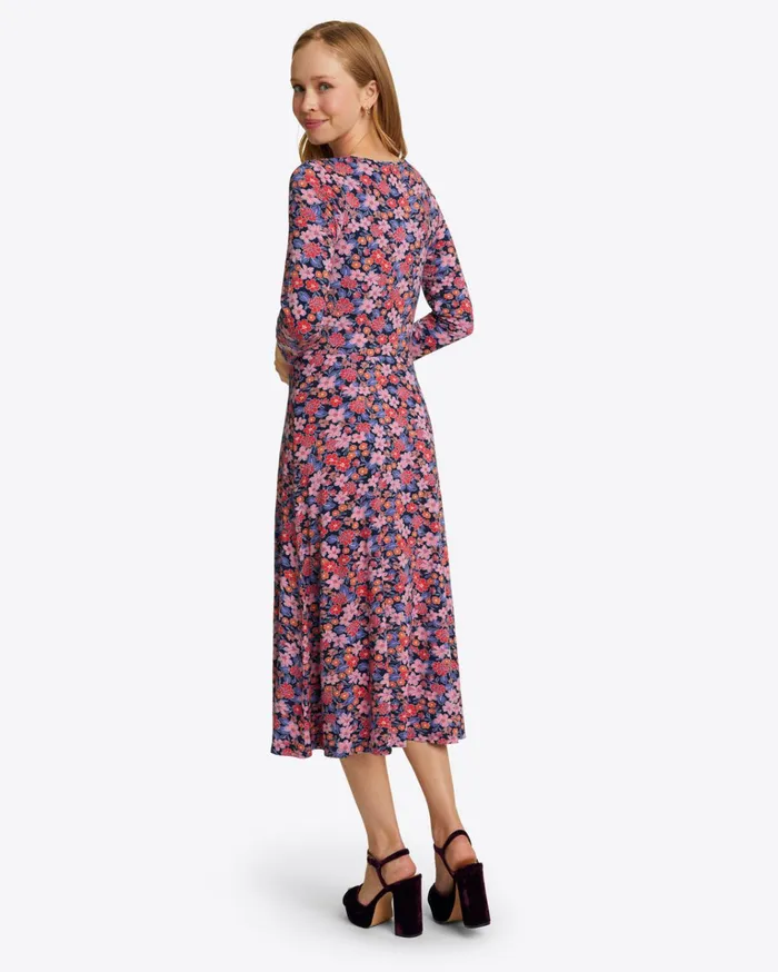 Draper James Tae Midi Dress In Abstract Dahlia Women Dresses