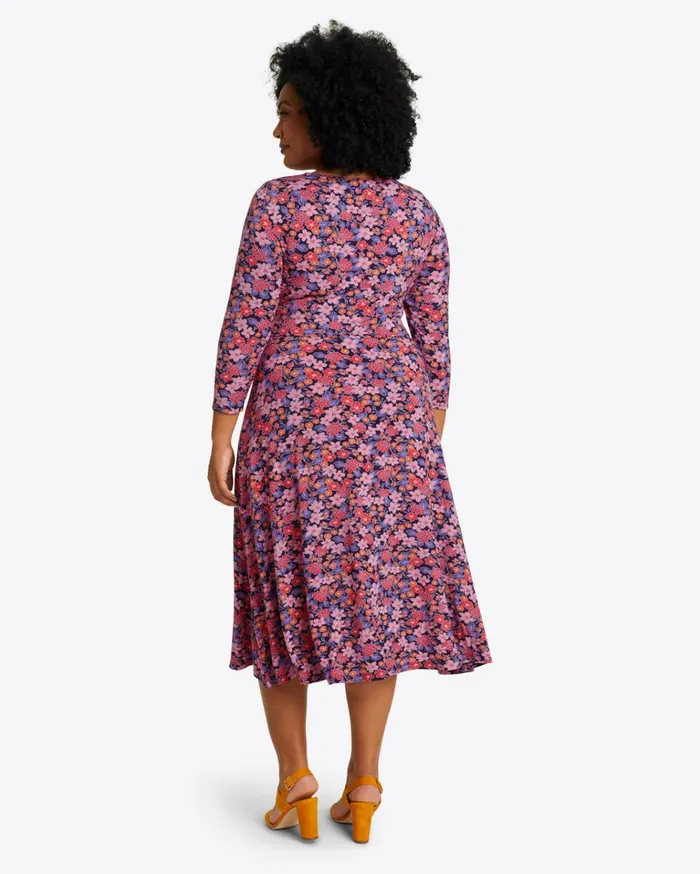 Draper James Tae Midi Dress In Abstract Dahlia Women Dresses