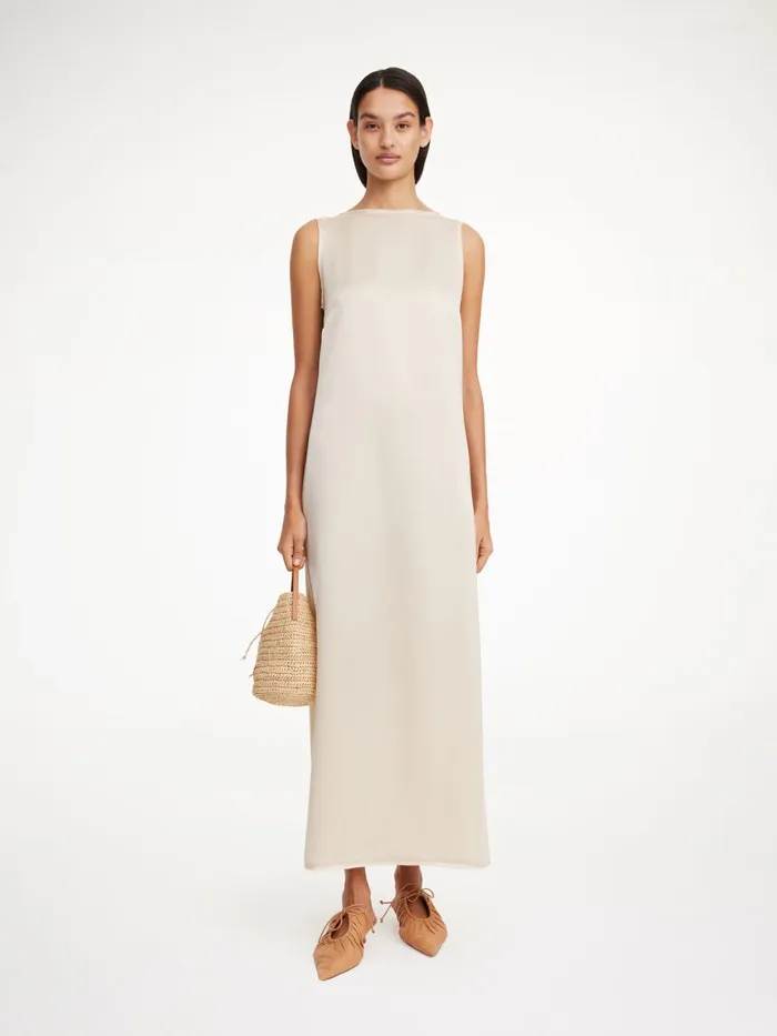 Dresses Women By Malene Birger Audette Maxi Dress Oyster Gray
