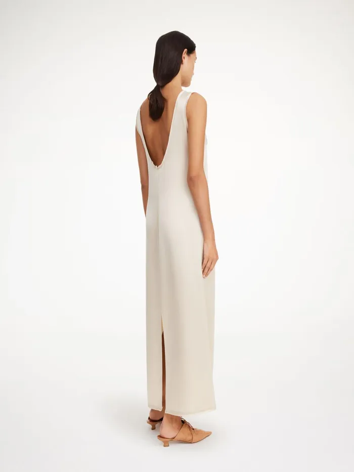 Dresses Women By Malene Birger Audette Maxi Dress Oyster Gray