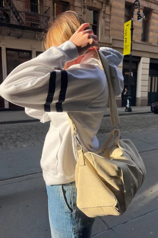 Duffle Bag Ivory Women Brandy Melville Bags and Backpacks
