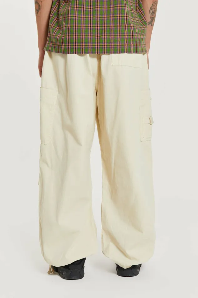 Ecru Parachute Cargo Pants White Men Jaded London Parachute Pants Ecru Parachute Cargo Pants White Men Jaded London Parachute Pants