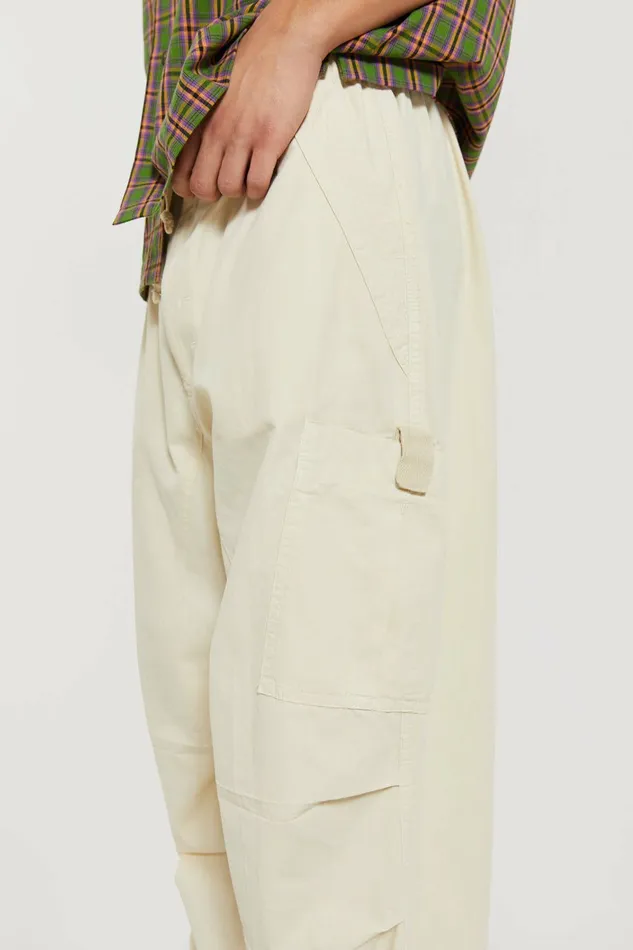 Ecru Parachute Cargo Pants White Men Jaded London Parachute Pants Ecru Parachute Cargo Pants White Men Jaded London Parachute Pants