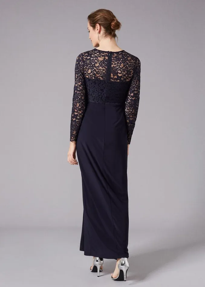Elanor Lace Maxi Dress Navy Women Phase Eight Dresses