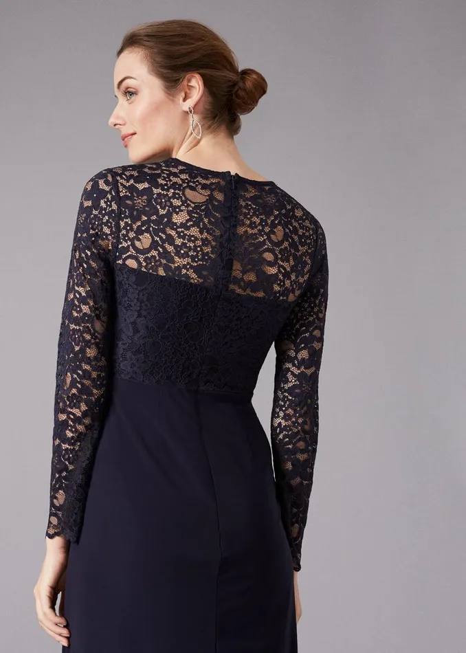 Elanor Lace Maxi Dress Navy Women Phase Eight Dresses