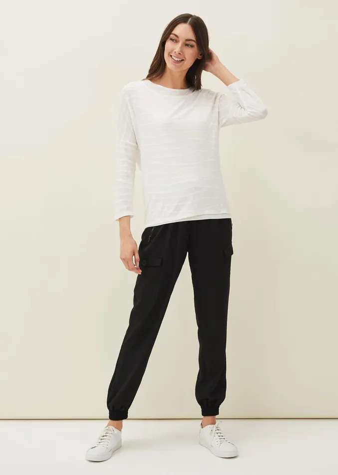 Ellise Textured Wrap Top Ivory Women Phase Eight Tops and TShirts