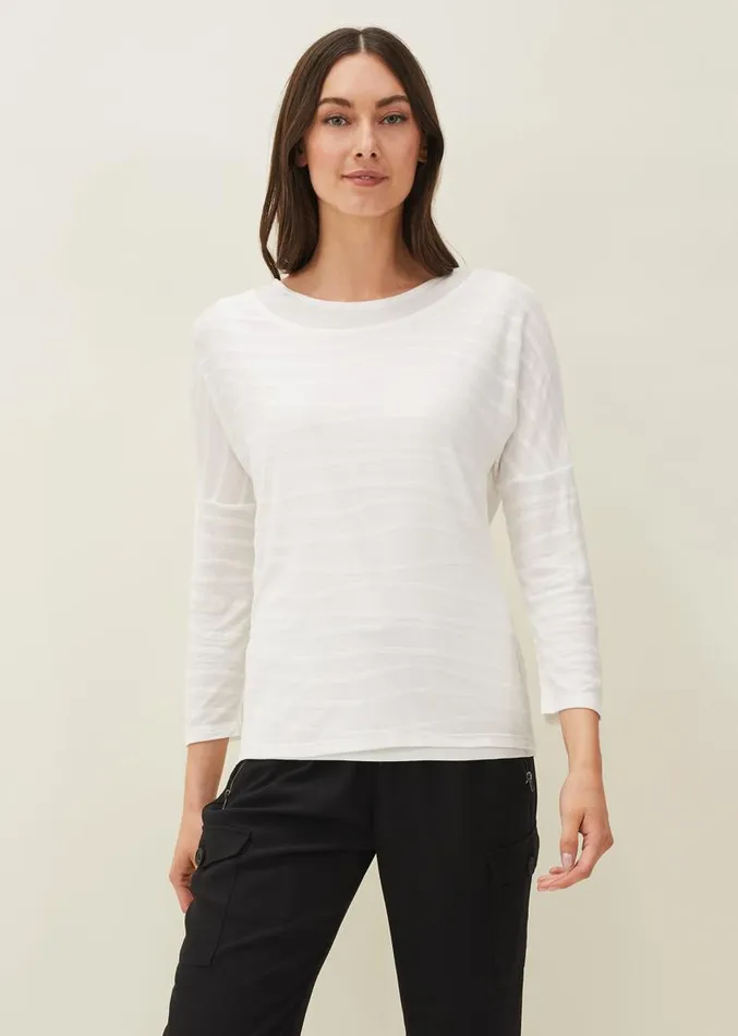 Ellise Textured Wrap Top Ivory Women Phase Eight Tops and TShirts