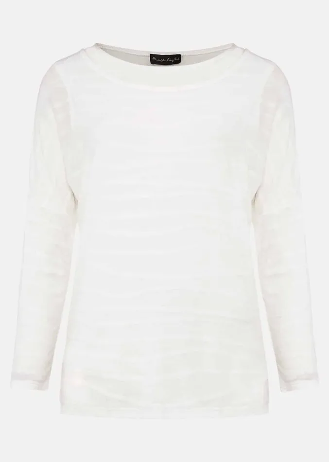Ellise Textured Wrap Top Ivory Women Phase Eight Tops and TShirts